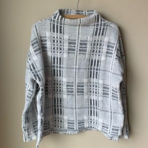 Melloday Plaid cowl neck sweater